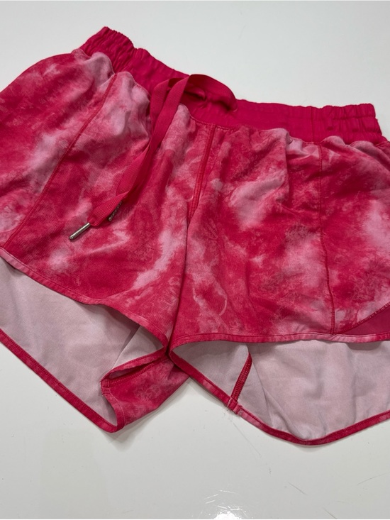 lululemon athletica Pants - Lululemon Pink Running Shorts Womens 8 Tie Dye Activewear Outdoors A020826